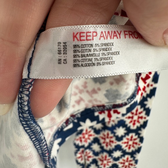 Intimately‎ Free People Snowflake Geo Print Turtleneck Top XL Red White Blue - Picture 4 of 8